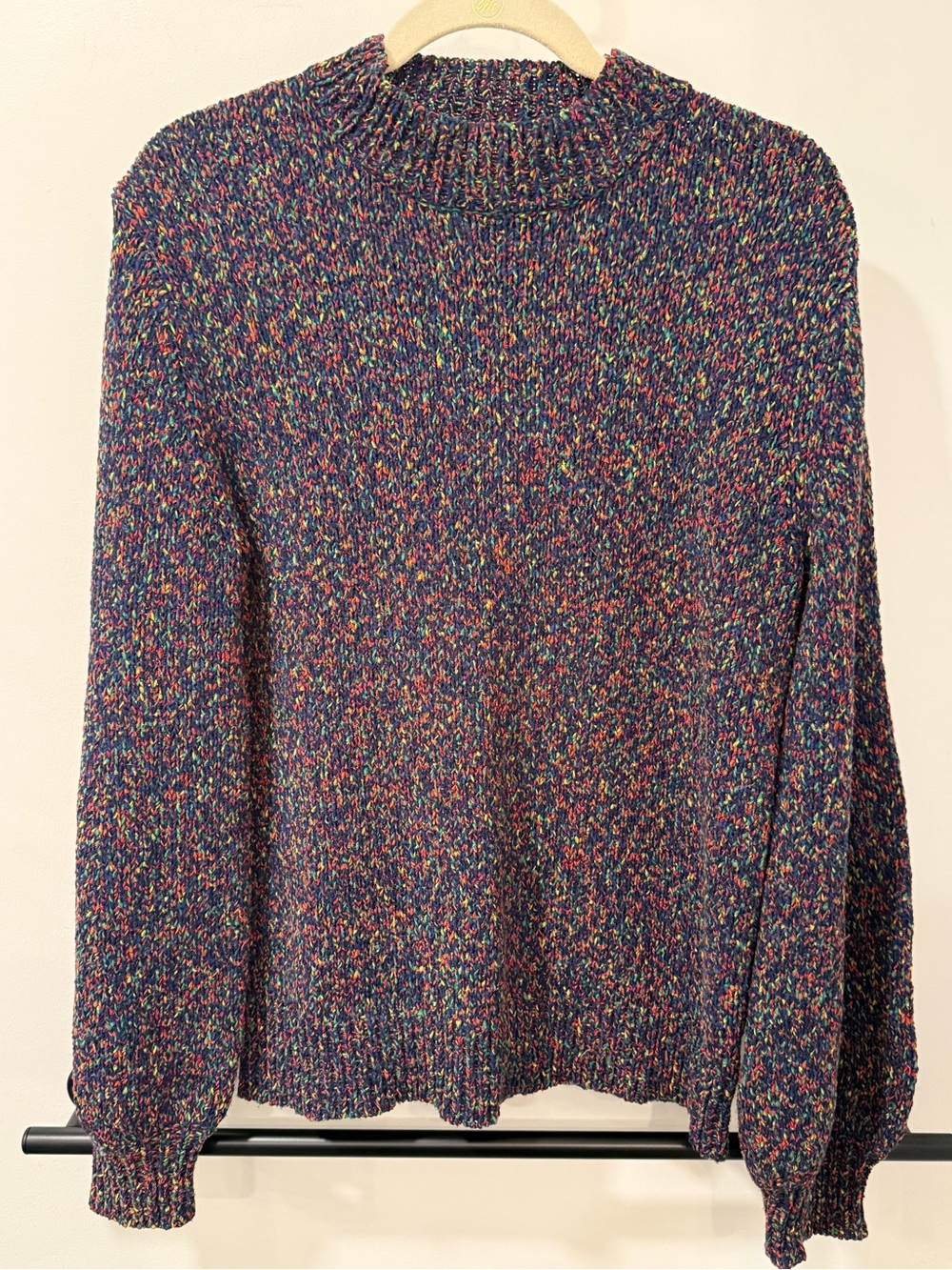 Anthropologie Multicolor Speckled Knit Crewneck Sweater - Women size L